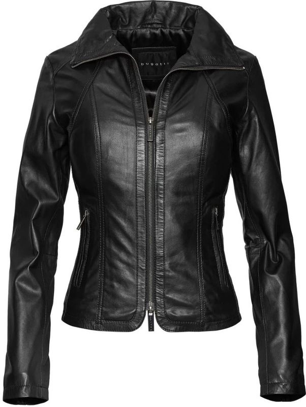 Bugatti, Dames, Jassen, Zwart, Maat: S Leer,