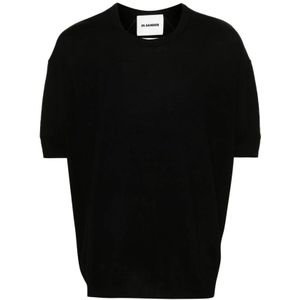 Jil Sander, Heren, Truien, Zwart, Maat: S Wol,