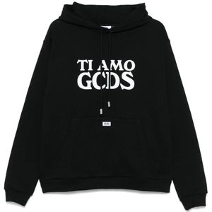 Gcds, Heren, Sweatshirts & Hoodies, Zwart, Maat: XS
