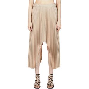 Rokh, Dames, Rokken, Beige, Maat: M Satijn,
