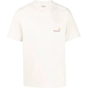 Carhartt Wip, Heren, Tops, Wit, Maat: S Katoen,