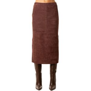 Weekend Max Mara, Dames, Rokken, Bruin, Maat: M Leer,