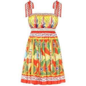 Dolce & Gabbana, Dames, Jurken, Veelkleurig, Maat: S Chiffon,