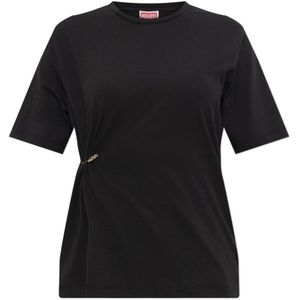 Kenzo, Dames, Tops, Zwart, Maat: M Katoen,