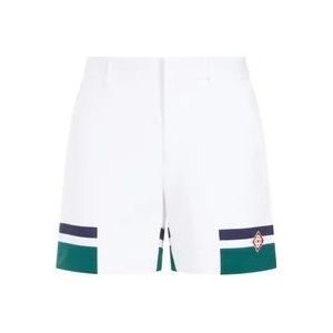 Casablanca Witte Tailoring Shorts met Strepen , White , Heren , Maat: M