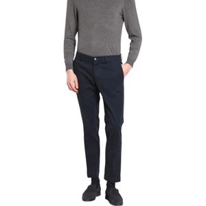 Mason's, Heren, Broeken, Blauw, Maat: S Gabardine,