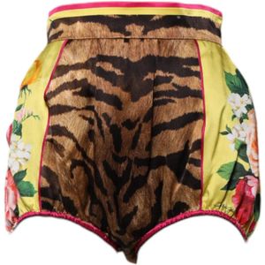 Dolce & Gabbana, Dames, Korte broeken, Veelkleurig, Maat: XS Zijde,