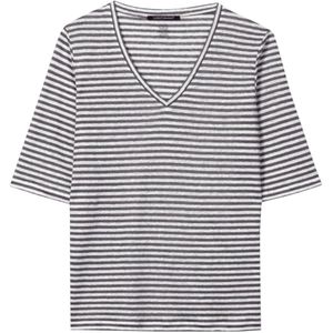 Luisa Cerano, Dames, Tops, Grijs, Maat: XL Linnen,