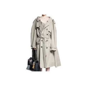 Balenciaga Panelled Trench Coat , Gray , Dames , Maat: S