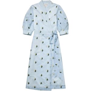 Munthe Jurk 'PUM'  lichtblauw / donkergroen / zwart / wit