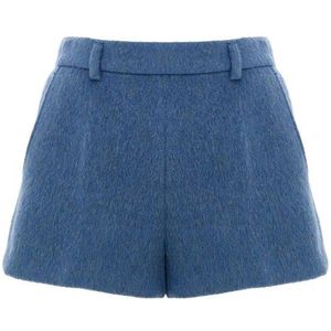 Gucci, Dames, Korte broeken, Blauw, Maat: XS Wol,