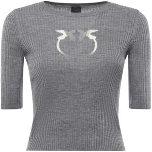 Pinko, Dames, Truien, Grijs, Maat: S Wol,