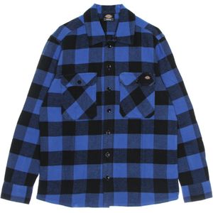 Dickies, Heren, Overhemden, Blauw, Maat: S Flanel,