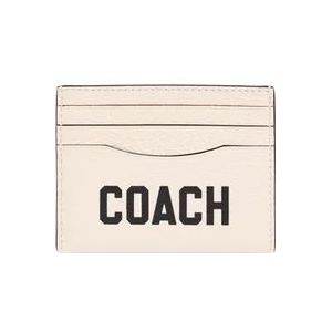 Coach Leren kaarthouder , Beige , Dames , Maat: ONE Size