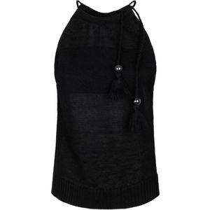 Max Mara, Dames, Tops, Zwart, Maat: L Linnen,