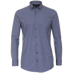 Venti, Heren, Overhemden, Blauw, Maat: S Katoen,