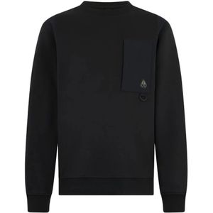Moose Knuckles, Heren, Sweatshirts & Hoodies, Zwart, Maat: L