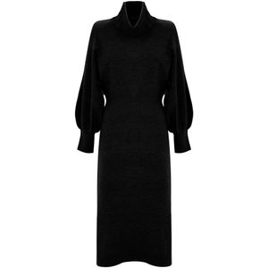 Kocca, Dames, Jurken, Zwart, Maat: M