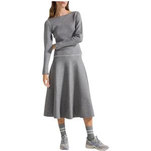 Deha, Dames, Truien, Grijs, Maat: M Jersey,