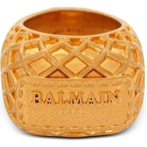 Balmain Gegraveerd Logo Messing Slip-On Sieraden , Yellow , Dames , Maat: S