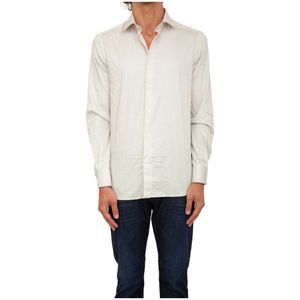 Emporio Armani, Heren, Overhemden, Wit, Maat: XL Katoen,
