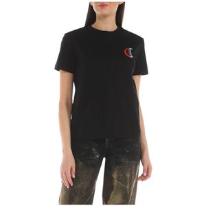 Just Cavalli, Dames, Tops, Zwart, Maat: L