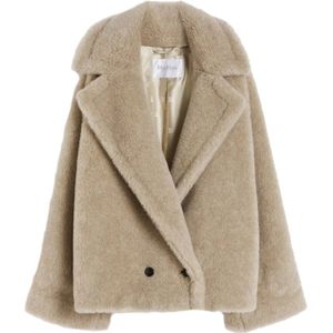 Max Mara, Dames, Jassen, Beige, Maat: XS