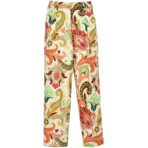 Etro, Dames, Broeken, Veelkleurig, Maat: S Katoen,