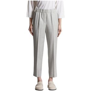 Peserico, Dames, Broeken, Grijs, Maat: S