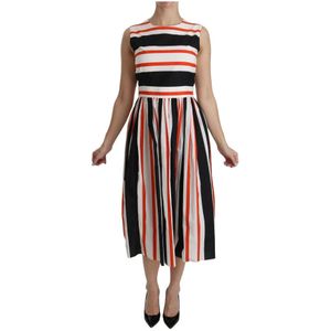 Dolce & Gabbana - A-Line Midi Jurk - Veelkleurig - Katoen