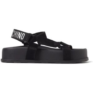 Moschino, Dames, Schoenen, Zwart, Maat: 36 EU Leer,