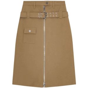 Ganni, Dames, Rokken, Beige, Maat: 2XS