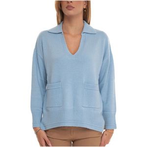 Suncoo, Dames, Truien, Blauw, Maat: M Wol,