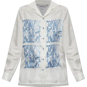 Max Mara, Dames, Blouses & Shirts, Wit, Maat: S Zijde,