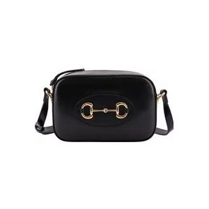 Gucci Iconische Horsebit Leren Schoudertas , Black , Dames , Maat: ONE Size