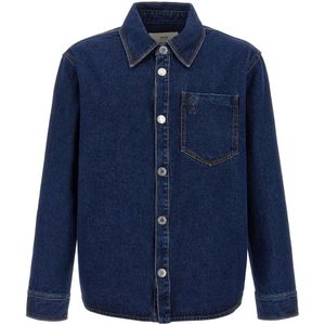 Ami Paris, Heren, Jassen, Blauw, Maat: S Denim,
