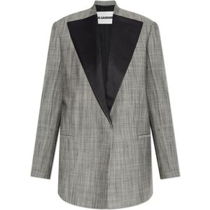 Jil Sander, Dames, Jassen, Grijs, Maat: XS Zijde,