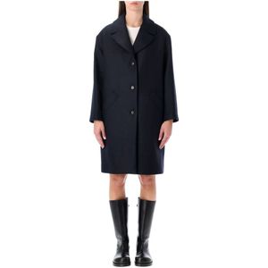 A.p.c., Dames, Mantels, Blauw, Maat: XS Wol,