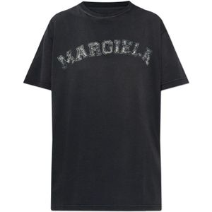 Maison Margiela, Dames, Tops, Grijs, Maat: L Katoen,