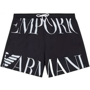 Emporio Armani Ea7, Heren, Badkleding, Zwart, Maat: L Poliester,