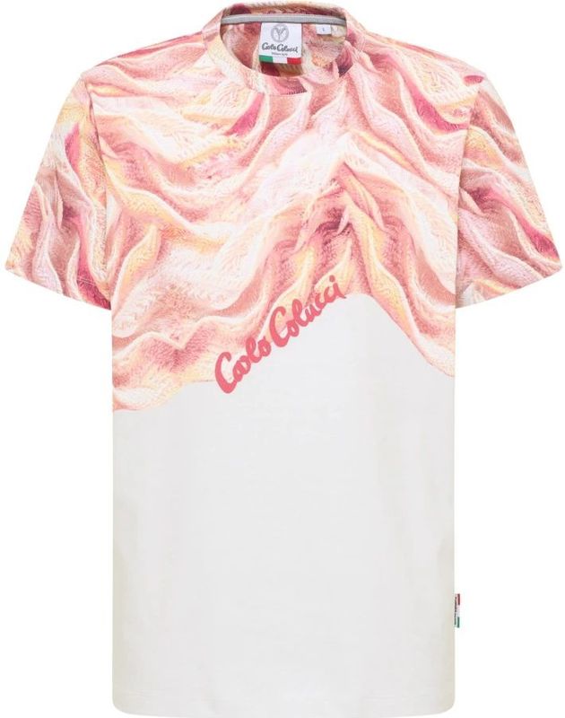 Carlo Colucci - Artificial Knit Collectie - Gebreid T-shirt - Veelkleurig