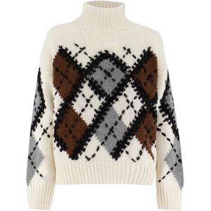 Ermanno Scervino, Dames, Truien, Veelkleurig, Maat: S Wol,