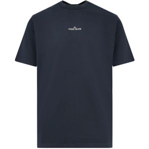 Stone Island, Heren, Tops, Blauw, Maat: XL Katoen,