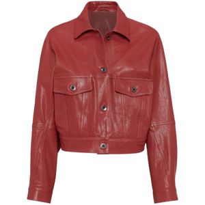 Brunello Cucinelli, Dames, Jassen, Rood, Maat: XS