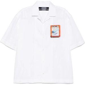 Jacquemus, Heren, Overhemden, Wit, Maat: L Katoen,