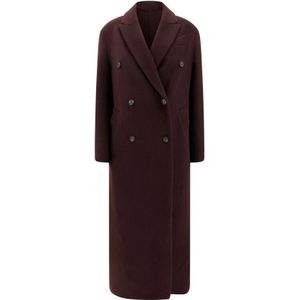 Brunello Cucinelli, Dames, Mantels, Bruin, Maat: XS Kasjmier,