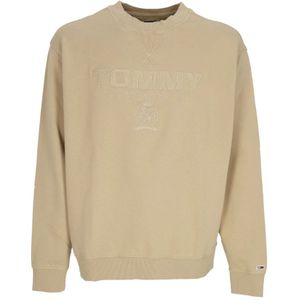 Tommy Hilfiger - Logo Crewneck Sweater - Beige - Katoen