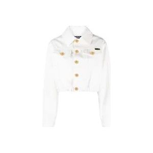 Balmain Denim Jassen , White , Dames , Maat: M