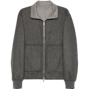 Brunello Cucinelli, Heren, Truien, Grijs, Maat: L Zijde,