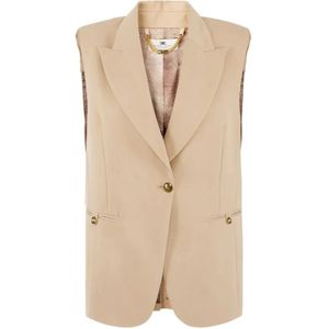 Elisabetta Franchi, Dames, Jassen, Beige, Maat: M